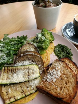 Vegan omelette at The Green Bakery in Sydney