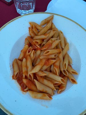 Pasta with tomatoes at Arcobaleno in Medulin
