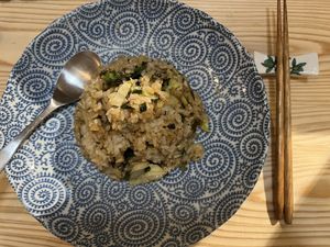 Whimsical fried rice!  at Mer in Tokyo