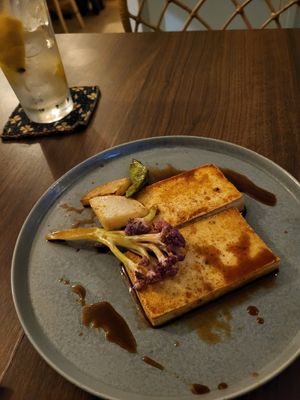 Tofu steak at Mer in Tokyo