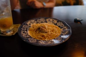 Nudeln in Pilzsoße at Mer in Tokyo