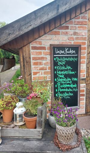 Kuchen Karte at Gartencafé Wiligrad in Luebstorf