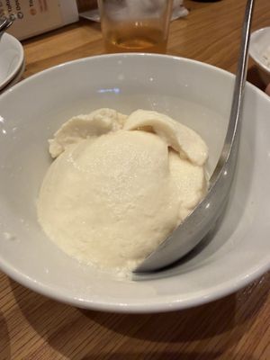soft tofu with olive oil  at Tofu Shokudou - 豆富食堂 in Tokyo