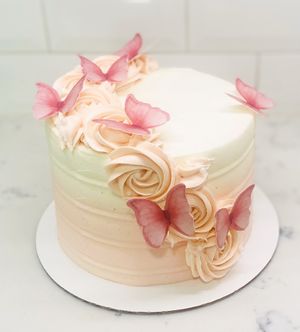 Butterfly ombré cake  at Austin Kind Cakes in Austin
