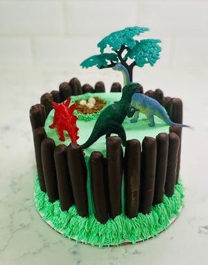 Dinosaur smash cake  at Austin Kind Cakes in Austin