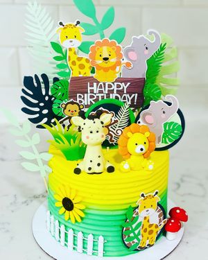 Safari themed cake  at Austin Kind Cakes in Austin