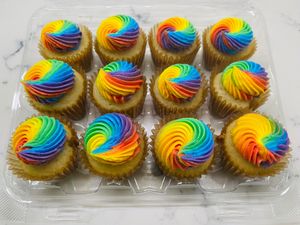 Mini rainbow cupcakes  at Austin Kind Cakes in Austin