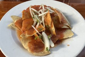 Chilaquiles, veganized   at Hotel Chichen Itza in Piste