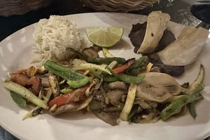 Veggie fajitas  at Hotel Chichen Itza in Piste