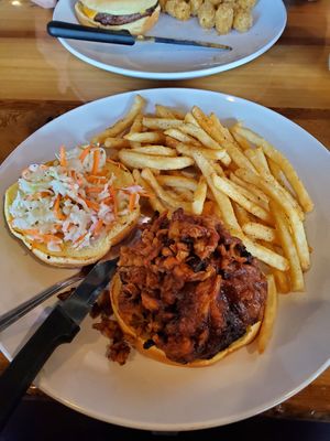 This is the soy curl sandwich at Rogue Ales & Spirits in Newport