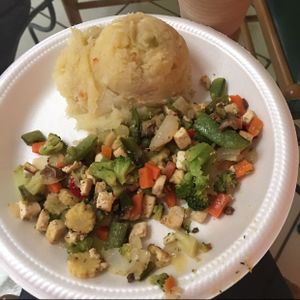Tofu with veggies  at La Familia in Mayaguez