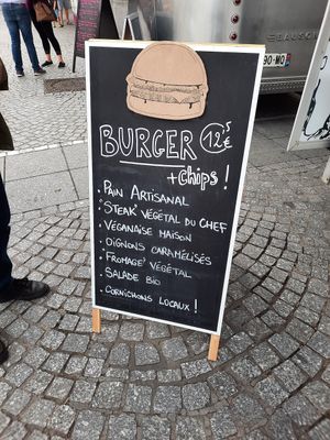 Menu burger at Alternative Nomade in Bar-le-duc