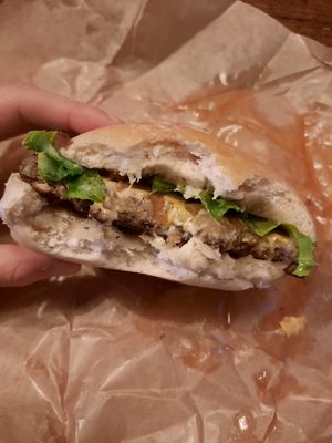 Vegan burger at Alternative Nomade in Bar-le-duc