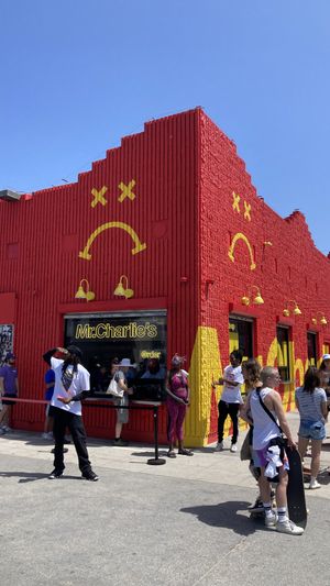 Front of location on board walk.  at Mr. Charlie's in Venice