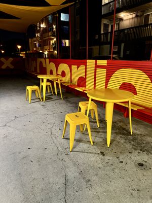 Outdoor Seating   at Mr. Charlie's in Venice