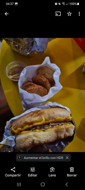 cheeseburger and nuggets at Mr. Charlie's in Venice
