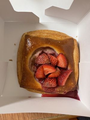 pastry (bonjour patisserie) **this pastry looked way better at its time of purchase … nearly 8 hours earlier. this was after being in a very hot car   at North Park Vegan Food PopUp in San Diego