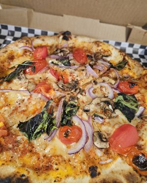 Uprising Pizza: All The Veggies at North Park Vegan Food PopUp in San Diego