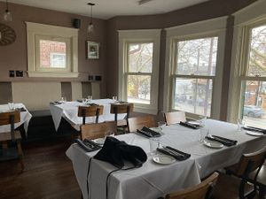 Upstairs seating  at Poppy in Cleveland