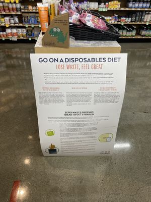 Beauty and Wellness Section w/Lose Waste Signage  at Castro Valley Natural Grocery in Castro Valley