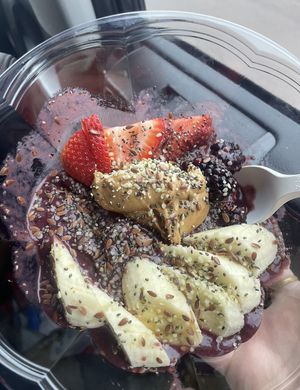 Vegan açaí bowl  at Keweenaw Coffee Works in Calumet