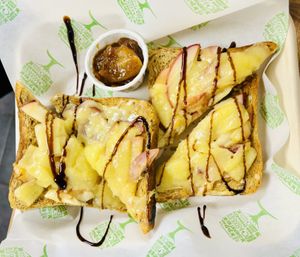 Rarebit toast   at Soul Foods in Alford