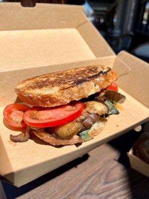 Toasted eggplant sandwich: 4/5 at Greens Supermarket in Newtown