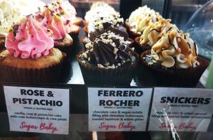 Cakes at Greens Supermarket in Newtown