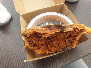 Came back for the pulled mushroom pie. Wow it was hearty and comforting and delicious. at Greens Supermarket in Newtown