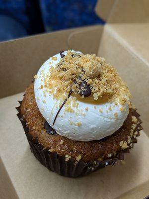 Golden gaytime cupcake at Greens Supermarket in Newtown