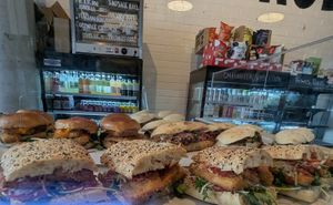Fresh sandwiches at Greens Supermarket in Newtown