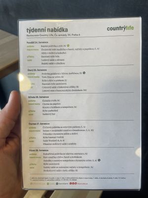 Menu   at Country Life - Restaurace Dejvice in Prague