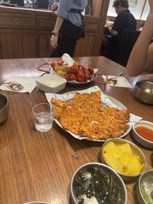 Kimchee pancake  at Yache in Taipei