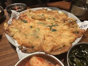 Vegetable pancakees  at Yache in Taipei