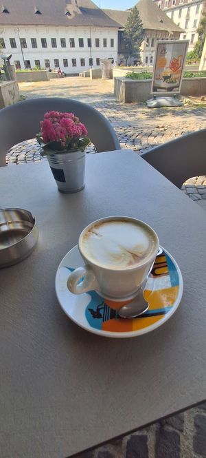 Capuccino com leite vegetal at Vau Il Gelato in Bucharest