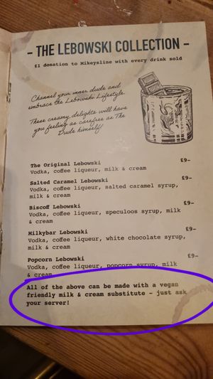 they can make all these creamy drinks vegan - such incredible flavours! at Scotch & Rye in Inverness