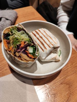 Vegan wrap (my personal favourite. Fresh, filling and tasty) at beets&roots - Potsdamer Platz in Berlin