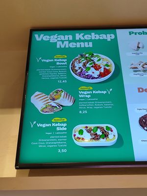 Vegan kebab menu at beets&roots - Potsdamer Platz in Berlin