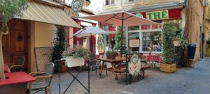 outside at Cake Thé in Millau