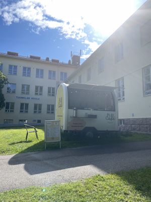 Cafe truck at Tuomela school at its usual location  at Play Cafe  in Vantaa