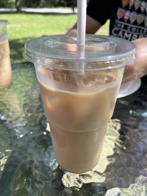 ice coffee with oat milk  at Play Cafe  in Vantaa