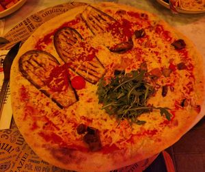 Pizza half vegetaria half eggplant #Veganuary at L'Osteria in Aachen