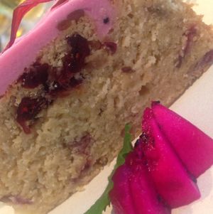 cake with roselle  at Ukishima Garden in Naha