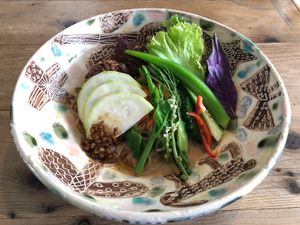 Cold noodle at Ukishima Garden in Naha