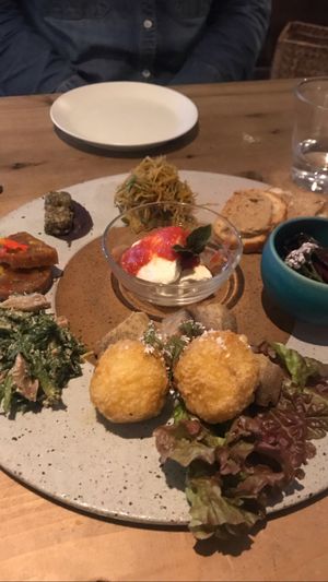 A part of the of the share course, the tapas plate, one of the 5 dishes.  at Ukishima Garden in Naha