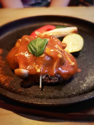 Millet burger at Ukishima Garden in Naha