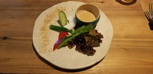veggies with bagna cauda at Ukishima Garden in Naha