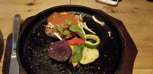 millet burger at Ukishima Garden in Naha