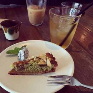 matcha tartr at Ukishima Garden in Naha