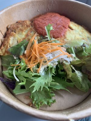 Take out vegan omelet   at Ukishima Garden in Naha
